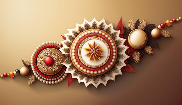 Rakhi isolierte Illustration für Raksha Bandhan Generative Ai