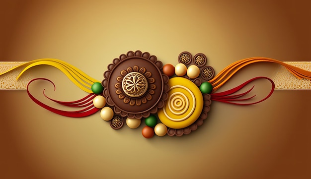 Rakhi isolierte Illustration für Raksha Bandhan Generative Ai