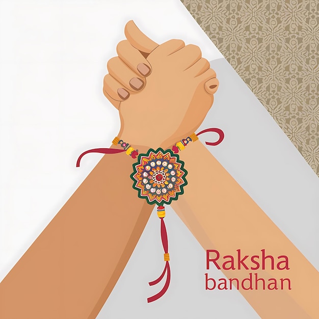 Foto raksha bandhan ist eine flache illustration.