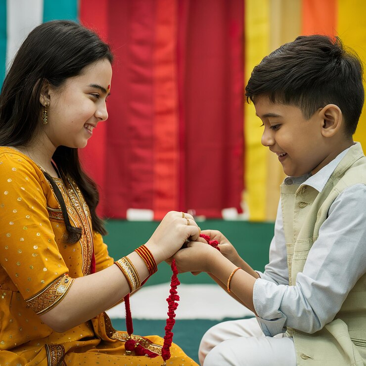 Rakshabandhan-Festival-Bild Bruder und Schwester-Bild