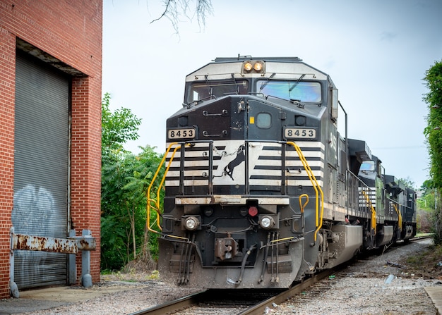 Foto raleigh, carolina del norte, ee.uu., norfolk southern train yard