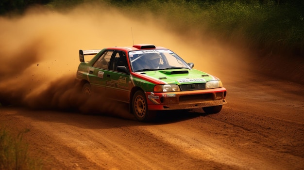 Foto rallye-rennen in kraft