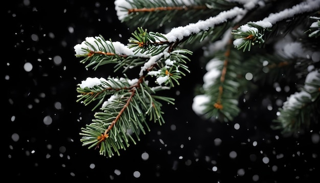 una rama del árbol de Navidad