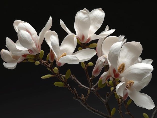 Rama de flores de magnolia