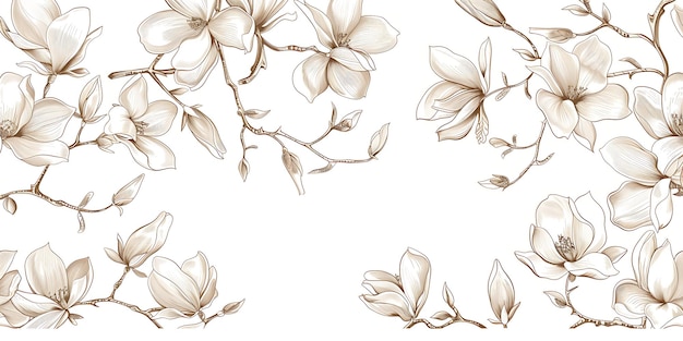 rama de una magnolia con hojas