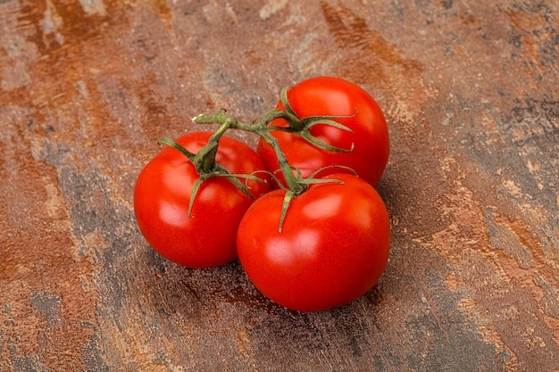 Rama de tomate maduro rojo brillante