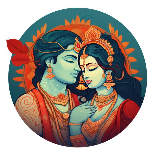 Rama- und Sita-Ikone für Diwali