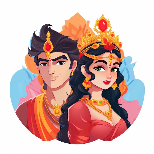 Rama- und Sita-Ikone für Diwali