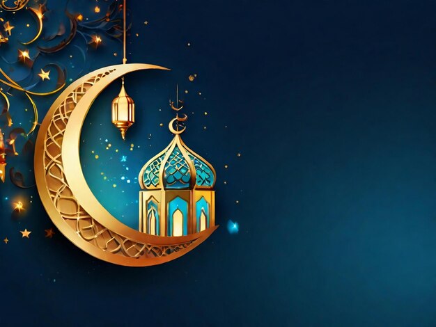 Ramadã eid mubarak fundo islâmico gerado pela ia