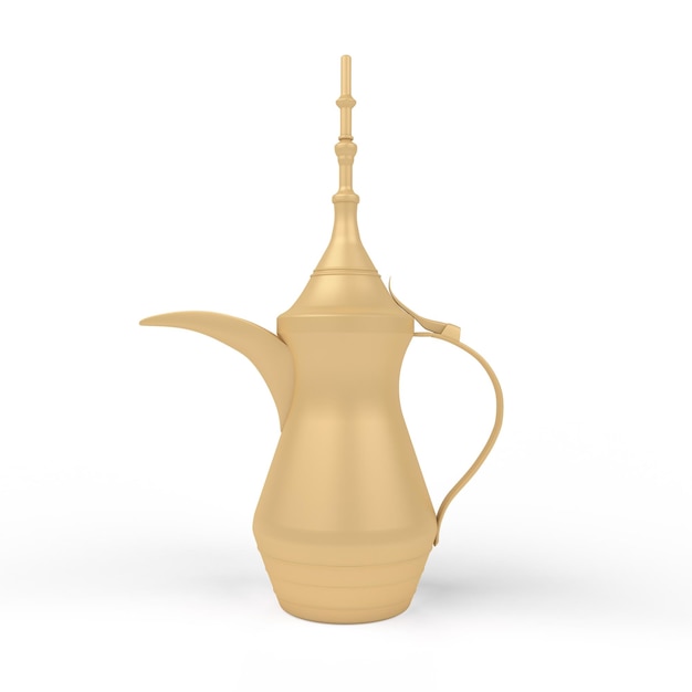 Ramadan Coffee Pot Lado derecho en fondo blanco