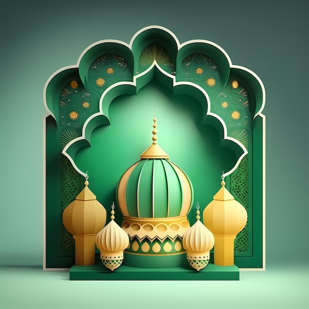 Ramadan Dekoration Hintergrund 3D rendern