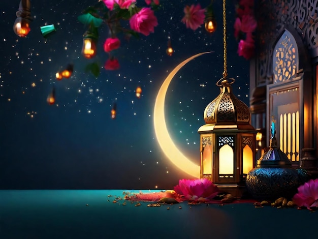 Ramadan eid mubarak fundo islâmico gerado pela IA