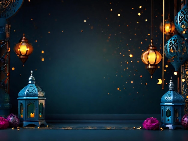 Ramadan eid mubarak fundo islâmico gerado pela IA