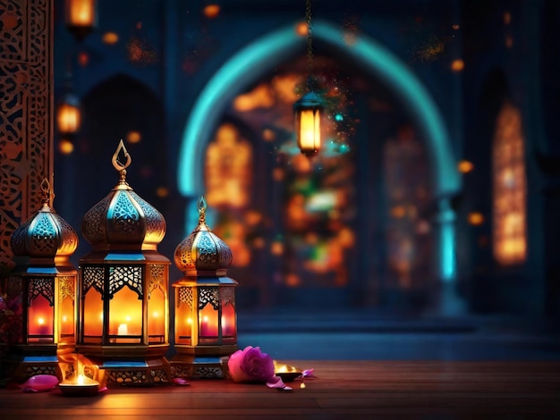 Ramadan eid mubarak fundo islâmico gerado pela IA