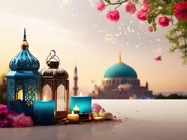 Ramadan eid mubarak fundo islâmico gerado pela IA