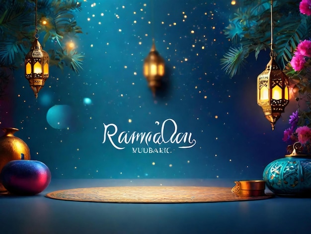 Ramadan eid mubarak fundo islâmico gerado pela IA