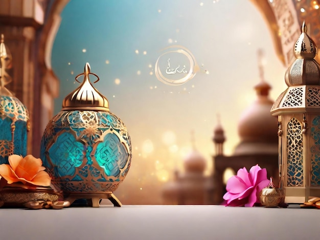 Ramadan eid mubarak fundo islâmico gerado pela IA