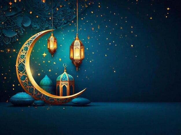 Foto ramadan eid mubarak fundo islâmico gerado pela ia