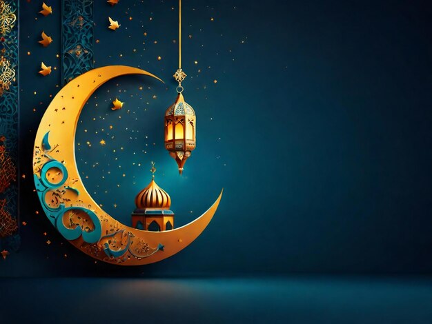 Foto ramadan eid mubarak fundo islâmico gerado pela ia