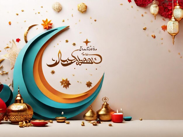 Ramadan eid mubarak fundo islâmico gerado pela IA