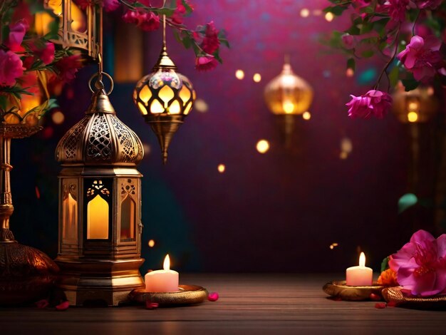 Ramadan eid mubarak fundo islâmico gerado pela IA