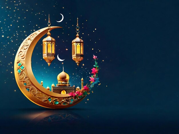 Ramadan eid mubarak fundo islâmico gerado pela ia