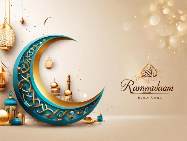 Foto ramadan eid mubarak islamischer hintergrund, erzeugt von ki