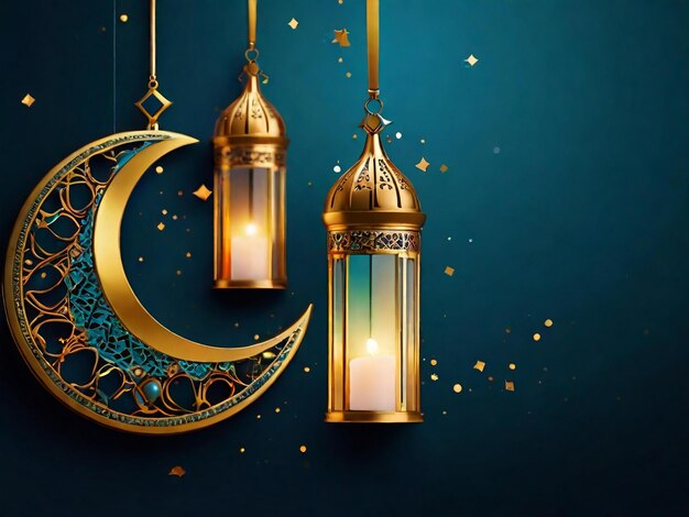 Foto ramadan eid mubarak islamischer hintergrund, generiert von ai