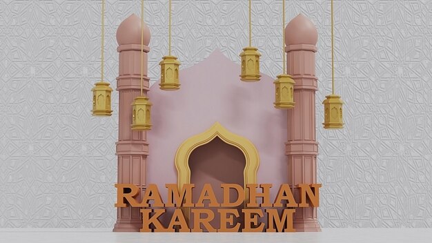 Ramadán de fondo de ilustración 3d