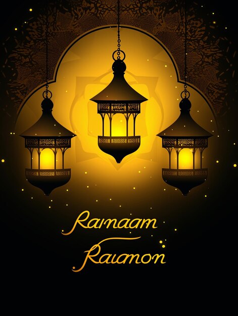 Ramadan-Hintergrund in gelb