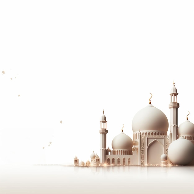 Ramadan-Hintergrund mit weißem Hintergrund