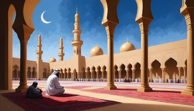 Ramadan ilustração design arábia saudita emirados Gcc