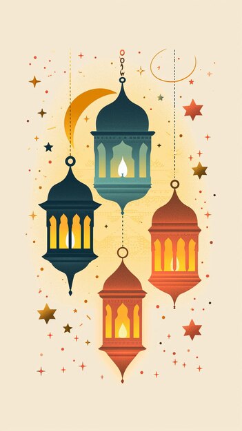 Ramadan ilustração HD 8K papel de parede Banco de Imagem Fotográfica