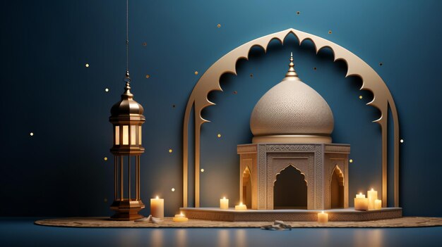 Ramadan Islâmico Kareem Display Pódio de fundo