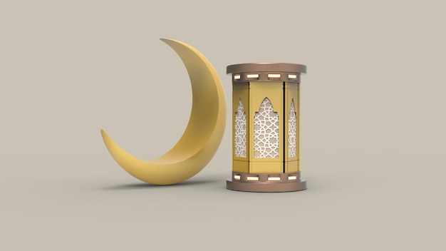 Ramadán kareem 3D Fondo ilustración 3d