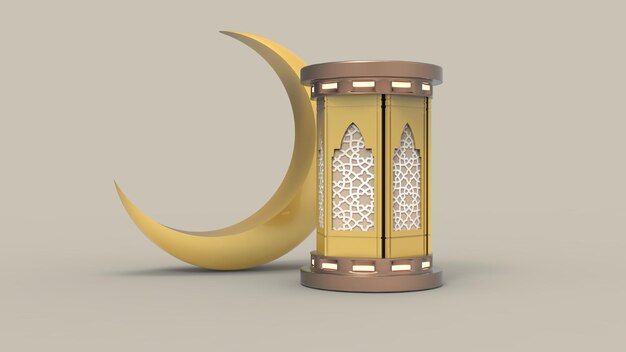 Ramadán kareem 3D Fondo ilustración 3d