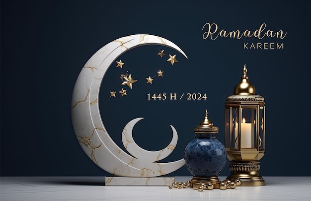 Ramadan kareem Anúncios criativos para redes sociais Poster de banner Design de modelo de cartão de saudação