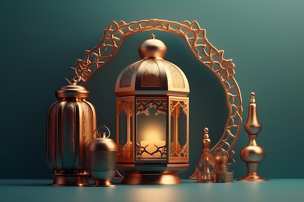 Ramadan kareem Decoração saudações islâmicas belo design de fundo ilustração