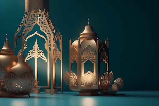 Ramadan kareem Decoração saudações islâmicas belo design de fundo ilustração