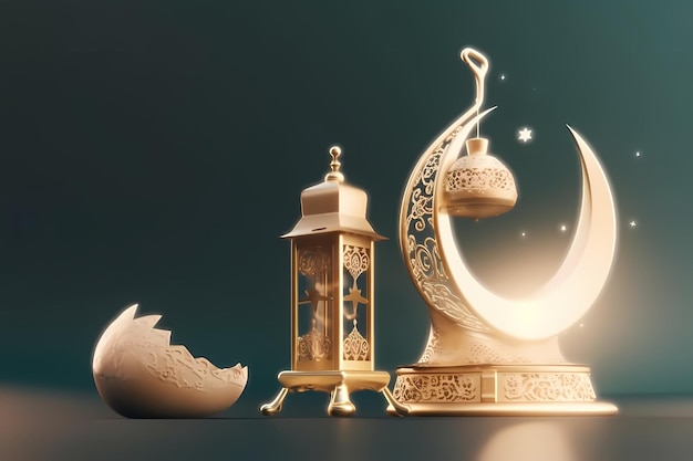 Ramadán kareem Decoración Saludos islámicos hermoso diseño de fondo Ilustración