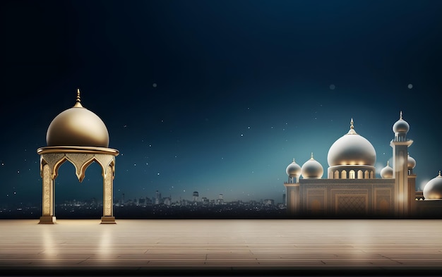Ramadan Kareem Eid Alfitr Moschee Design Hintergrund