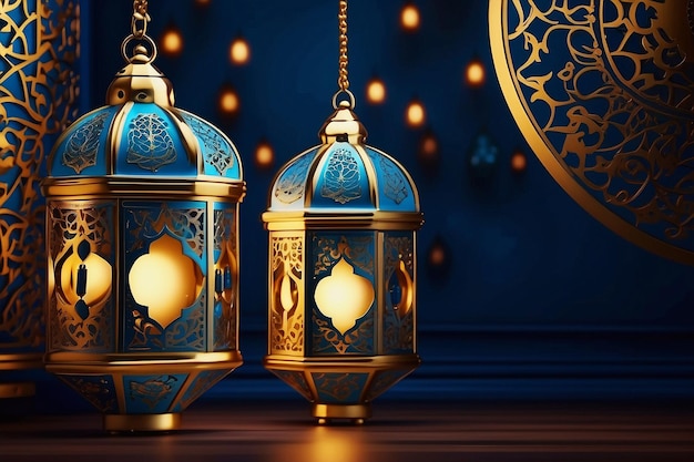 Ramadan Kareem amp Eid Mubarak amp Eid al Adha fundo de celebração tradicional colorido