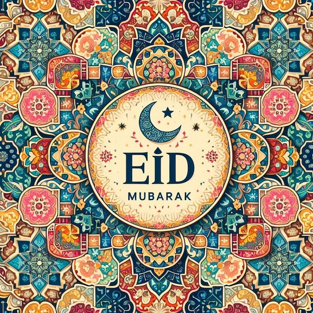 Ramadan Kareem Eid Mubarak Illustrationsvorlage ai generierte Bilder
