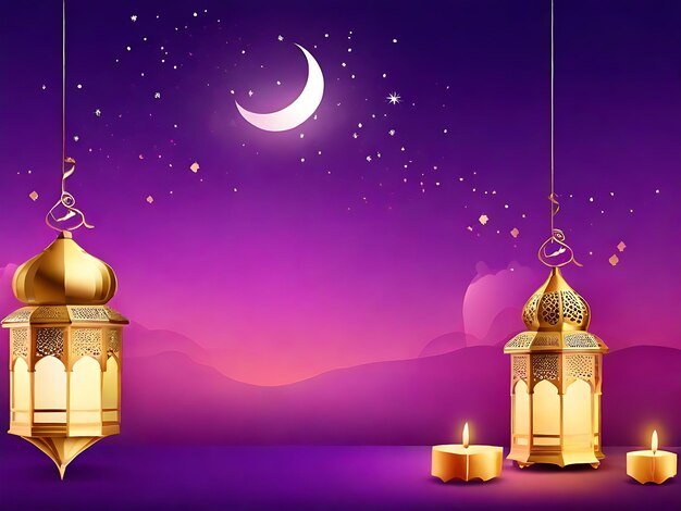 Ramadán Kareem con un fondo de linterna Ramadán feliz Ramadán Ramadán póster