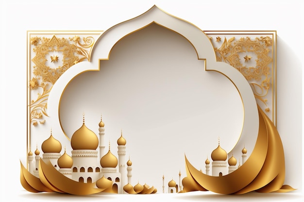 Ramadan Kareem goldener Rahmen
