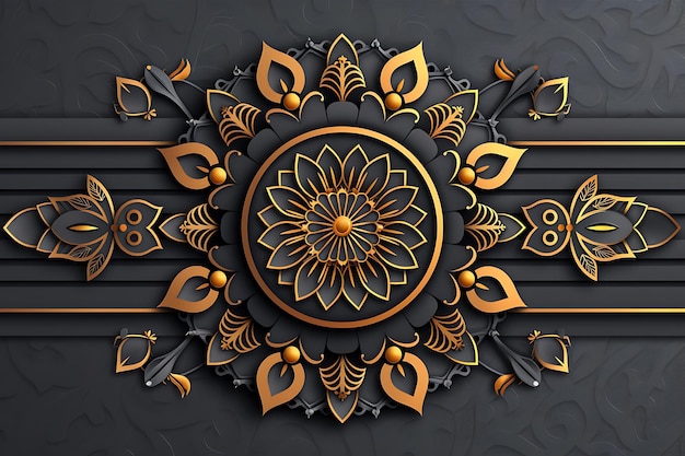 Ramadan Kareem Grußkarten-Design mit Mandala