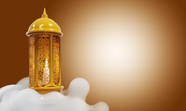 Ramadan Kareem Hintergrund Halbmond und Wolke