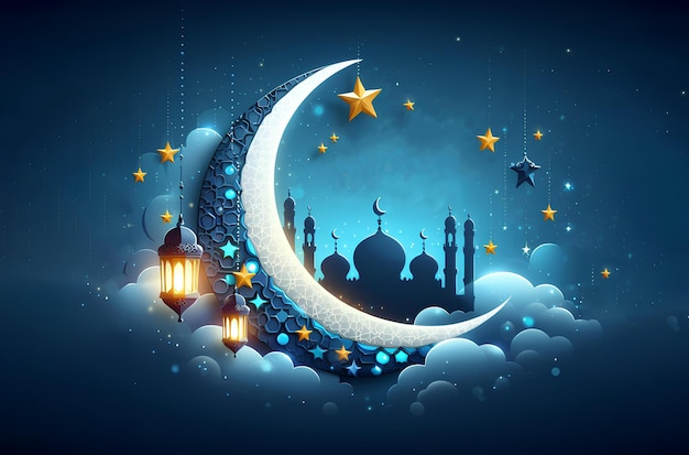 Ramadan Kareem Hintergrund Islamische Grußkarten für muslimische Feiertage und Ramadan und Eid Ul Fitar