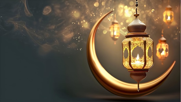 Ramadan Kareem Hintergrund Laterne mit arabischem islamischem Ornament für Ramadan Banner Design