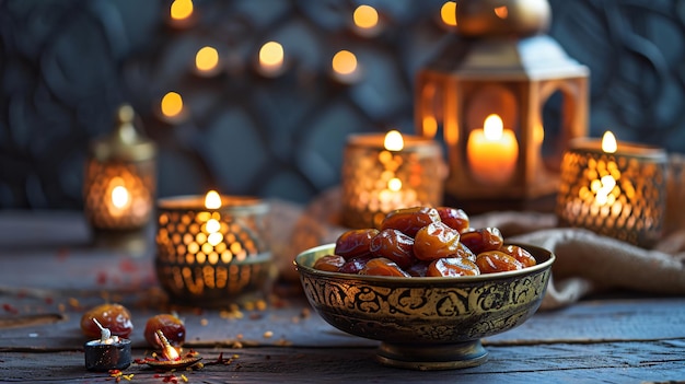 Ramadán Kareem y Iftar Fiesta de la comida musulmana